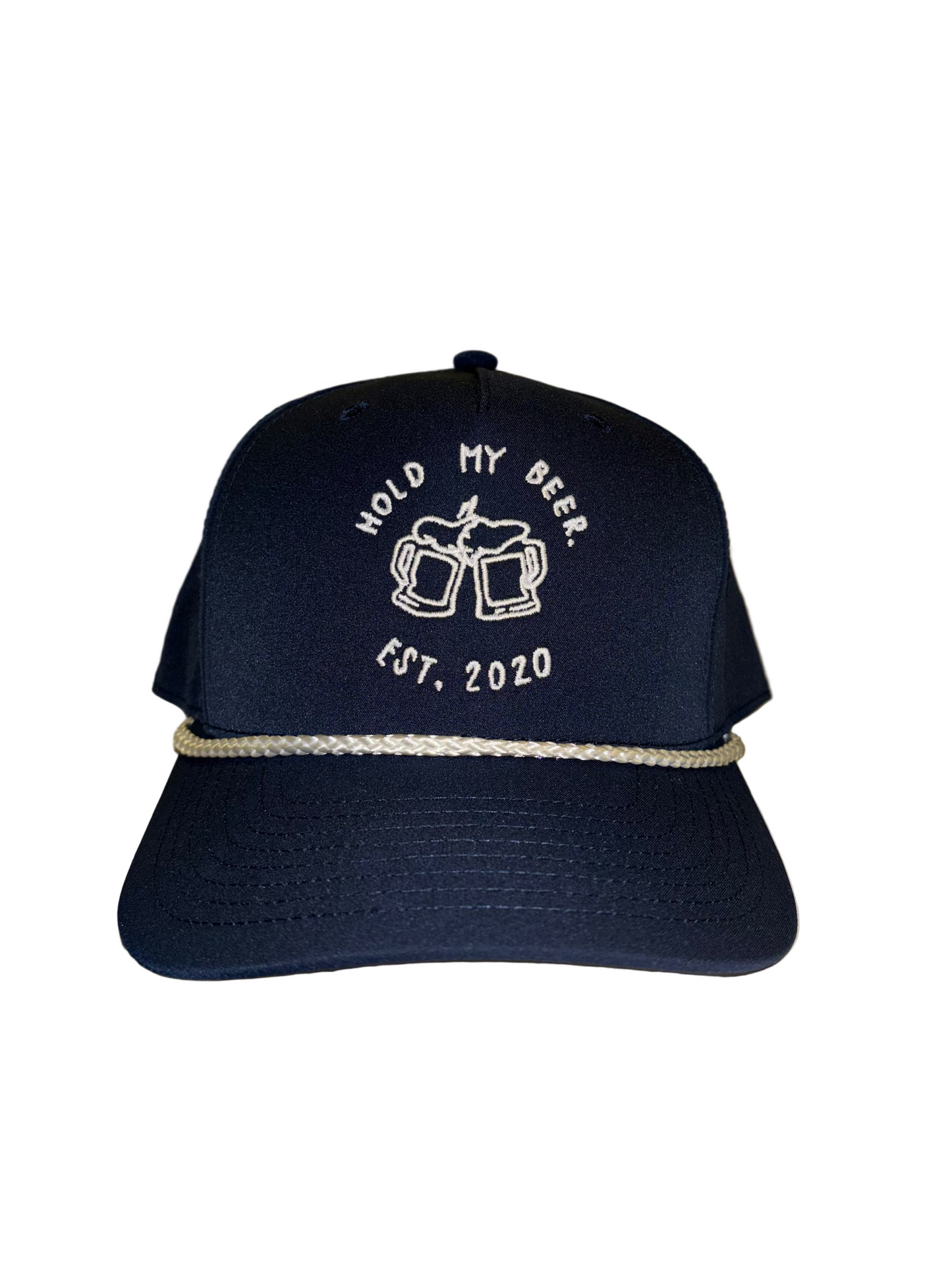 Navy Rope Curved Hat
