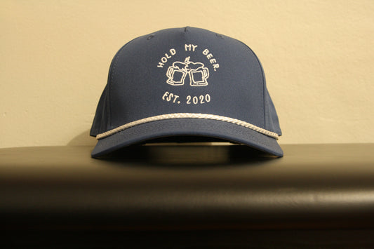 Navy Rope Curved Hat