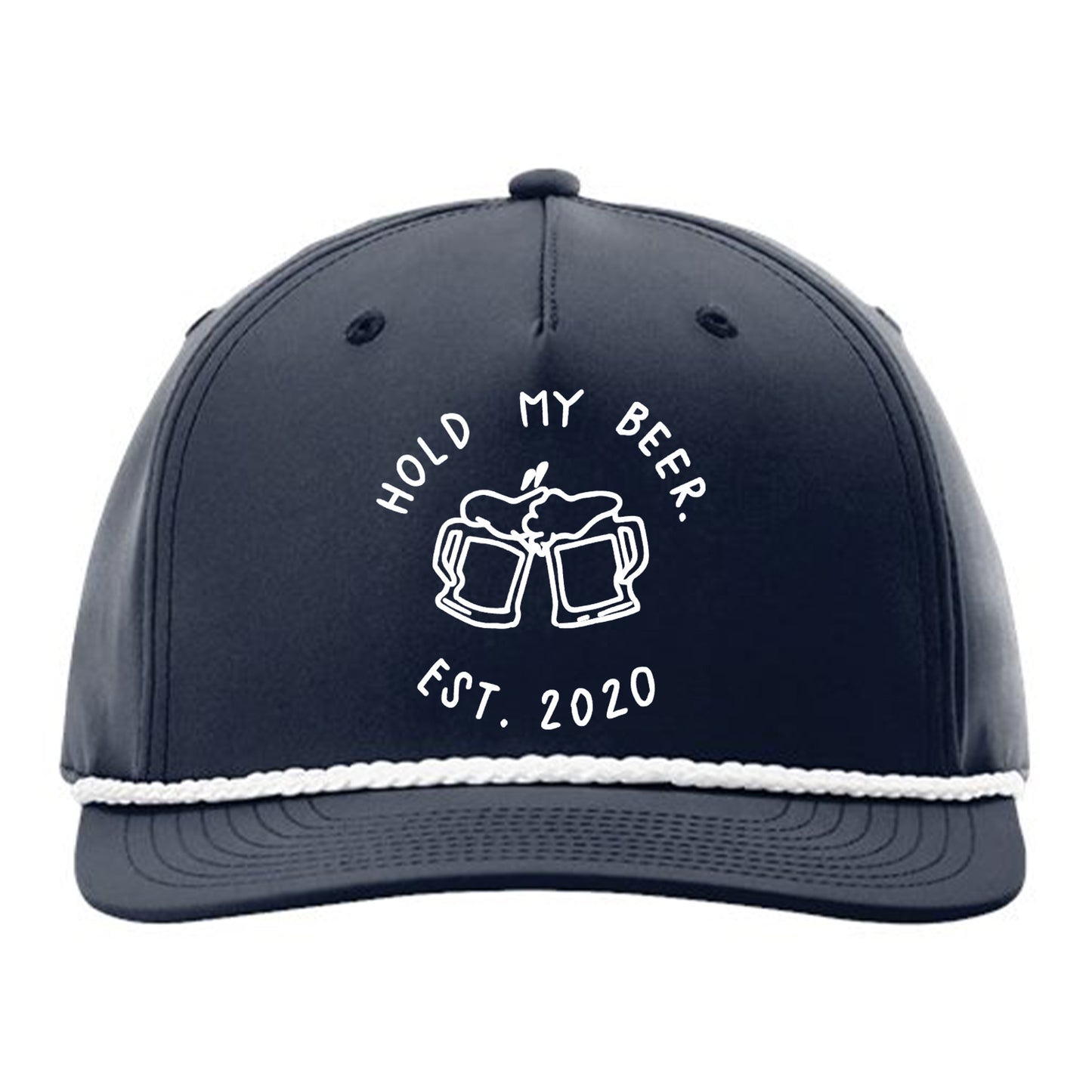 Navy Rope Curved Hat